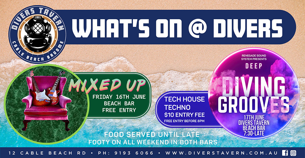 Whats on at Divers Tavern - 6th June 23