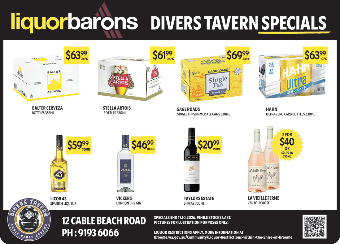 LBarons Divers Oct 11 Bottleshop specials at Divers Tavern